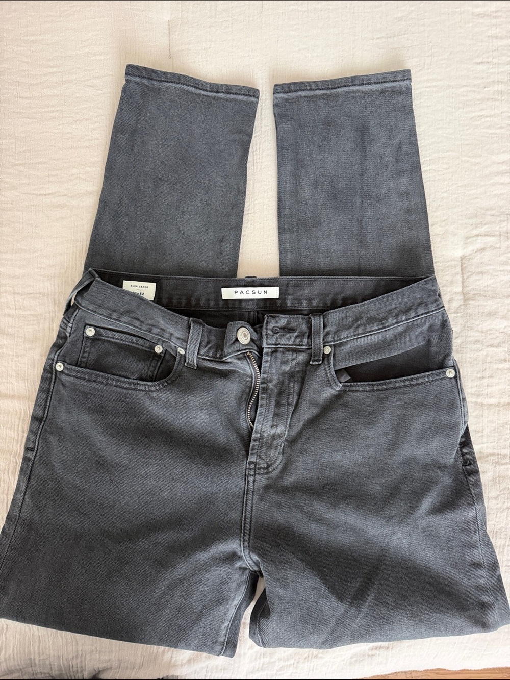 PacSun Men's Slim Washed Black Jeans